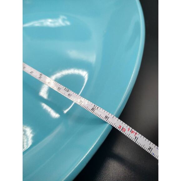 Dansk Classic Fjord 14" Handled Oval Platter – Sky Blue Stoneware (Flawed Glaze) - Picture 6 of 8